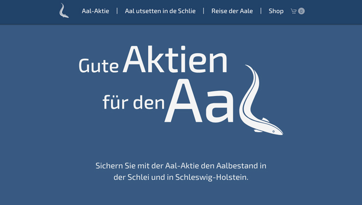 Ansicht der Webseite "Aal-Aktie"