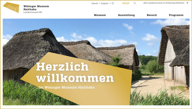 Ansicht der Webseite "Wikinger Museum Haithabu"
