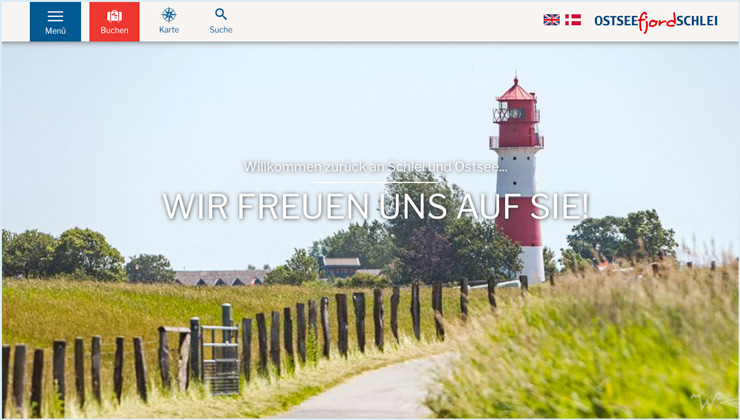 Ansicht der Webseite "Ostseefjord Schlei"